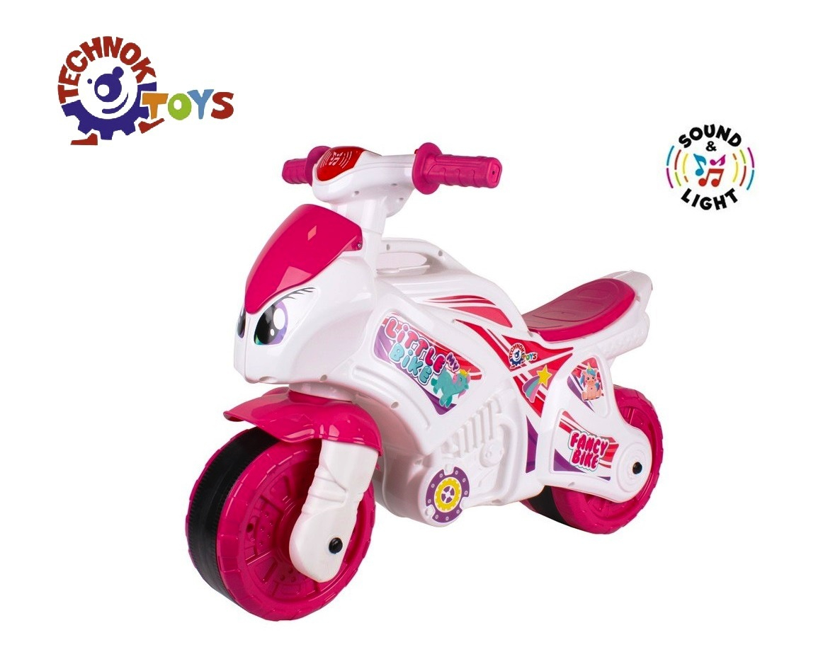 Розов мотор за баланс с бандаж на гумите, ЗВУК И СВЕТЛИНИ, 72х51х35см, TECHNOK, Украйна