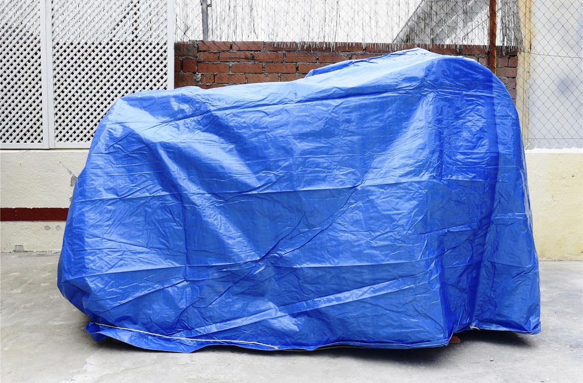 Полиетиленово платнище с UV защита Размер: 2 х 3м син цвят, с халки