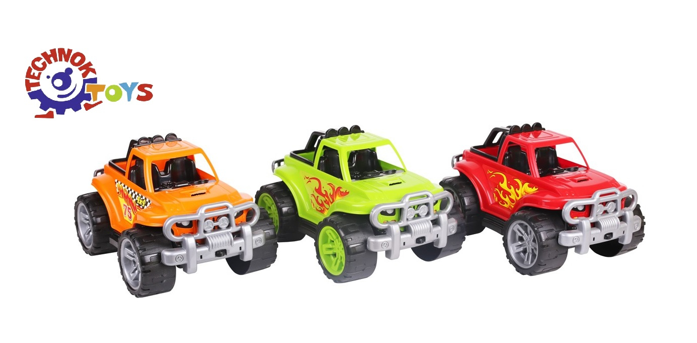 ГОЛЯМ спортен джип в три цвята, 23х35х21см, TECHNOK, Украйна