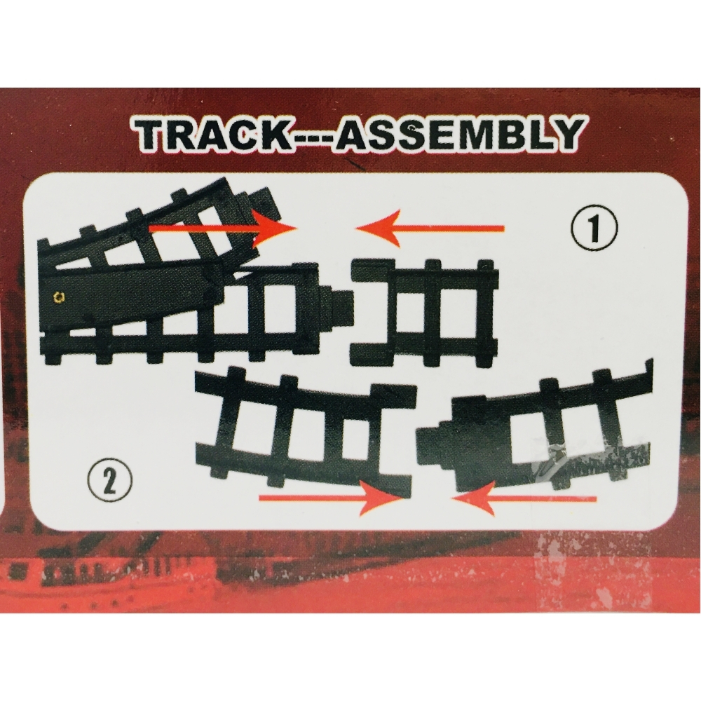 Влак с ПУШЕК и СВЕТЛИНА, 2 кръга релси с дължина 4.70 метра