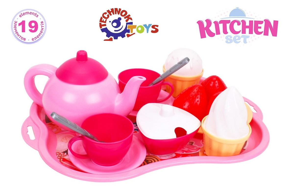 Сервиз с табла и мъфини, 19 части, TECHNOK, Украйна