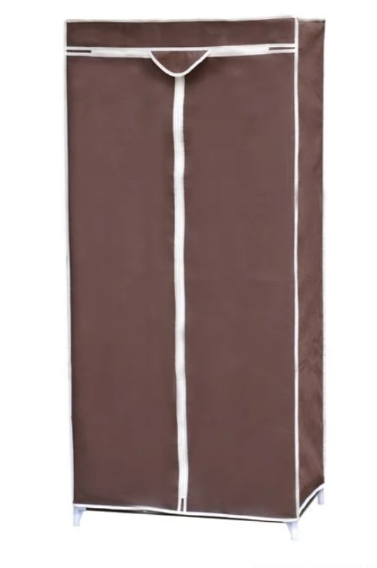 Текстилен гардероб за закачалки, едно отделение, сгъваем 70х45х150см