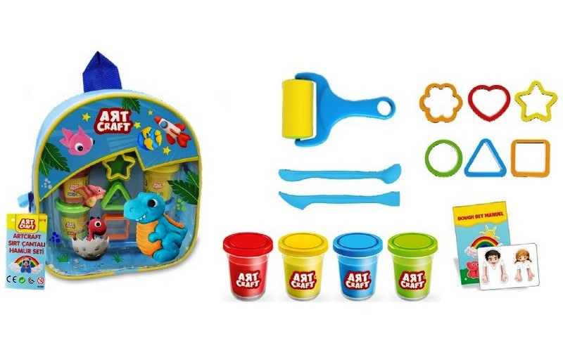 Комплект раничка с пластелини и аксесоари, DEDE