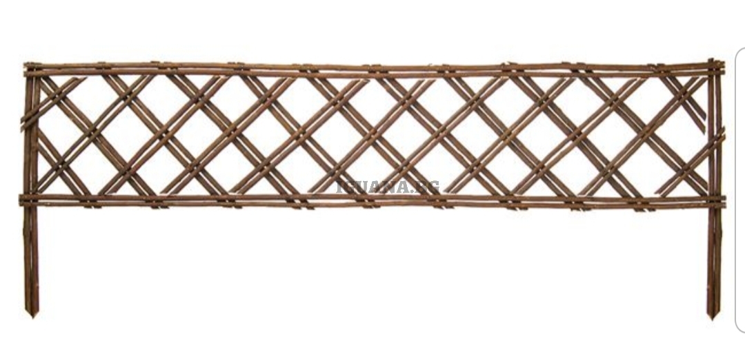 Декоративна ограда , дървена , 100х35см