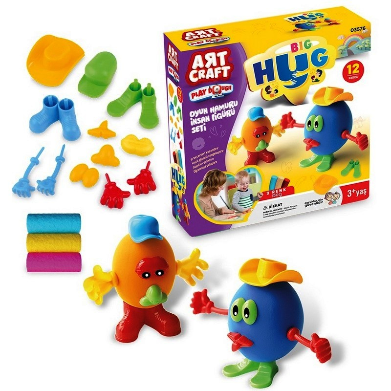 Kомплект пластелин 3х50 гр. с човечета DEDE