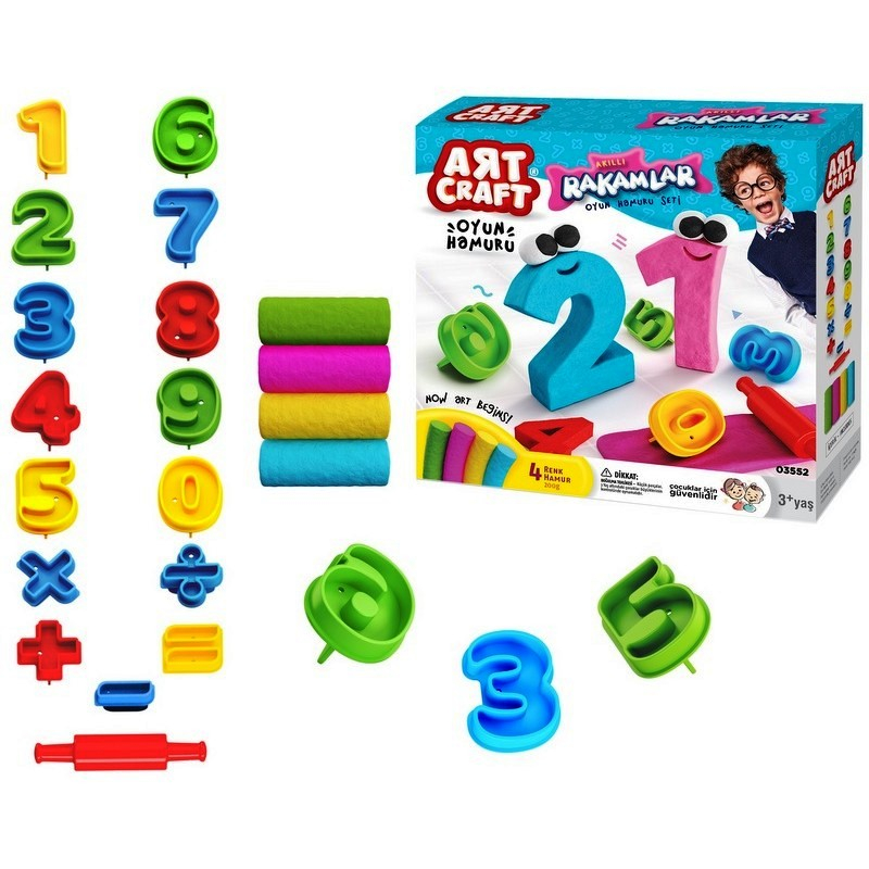 Комплект пластелин с цифри 15 части DEDE