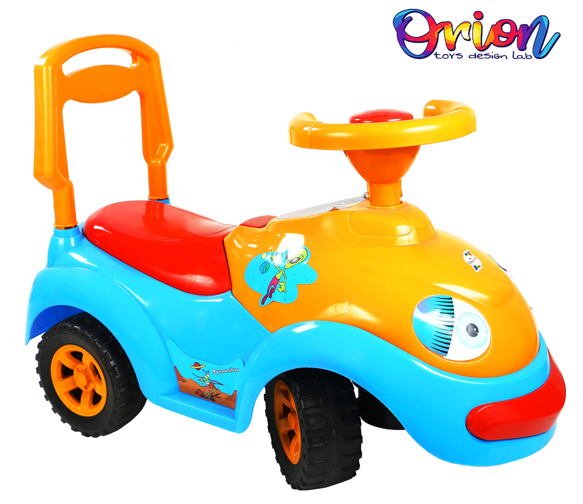 Кола за прохождане луноход с отваряща се седалка и музикален волан 67х46х29 см, до 30кг, ORION, Украйна