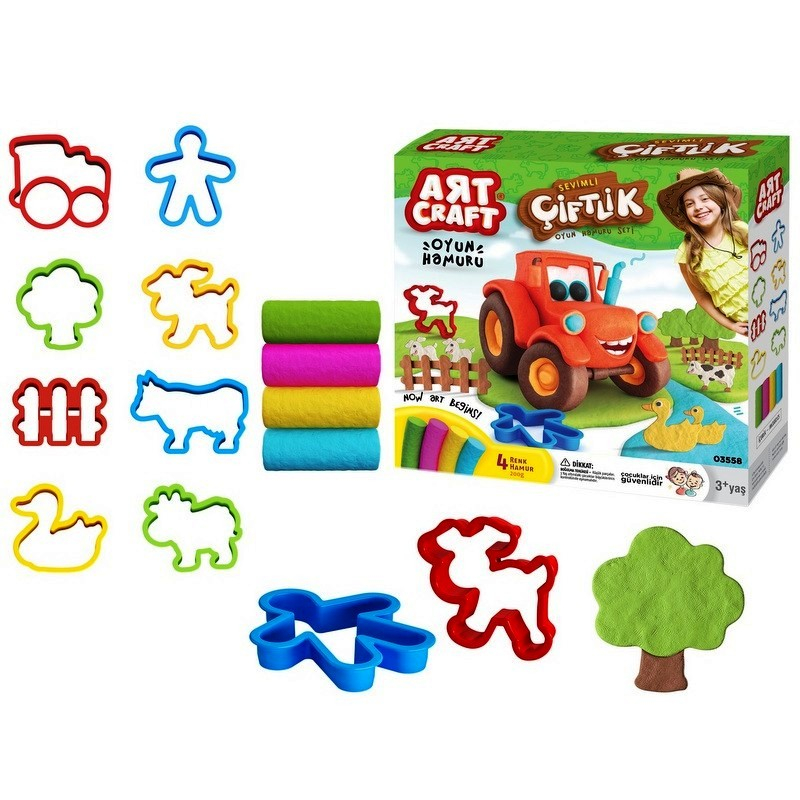 Комплект пластелин ферма с формички Dede