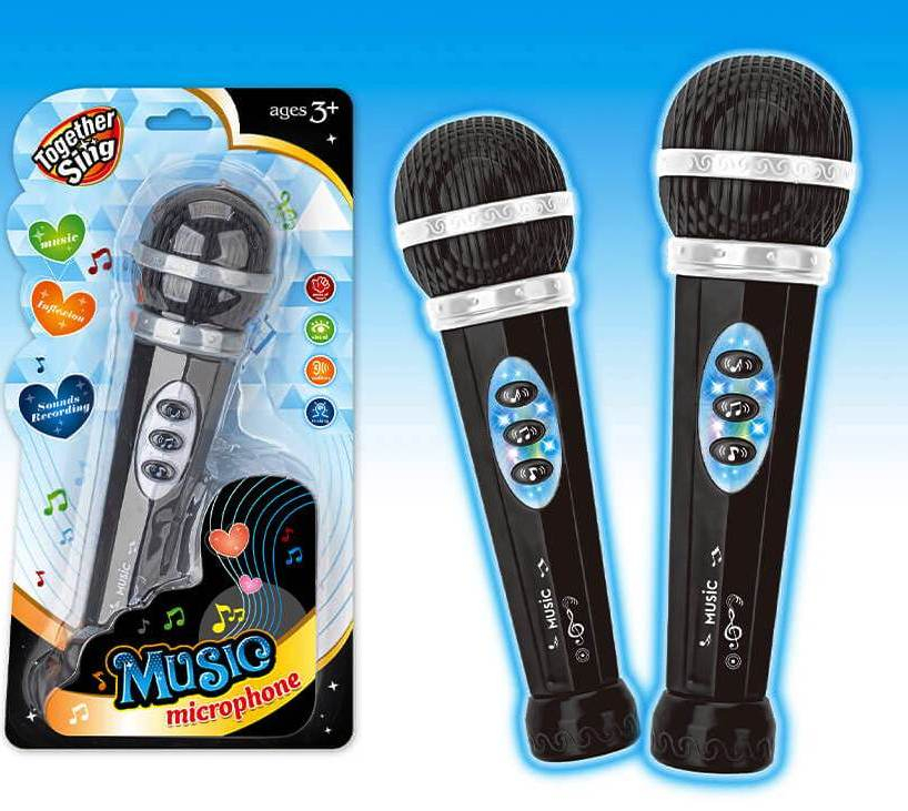 Микрофон с вградени мелодии и светлини