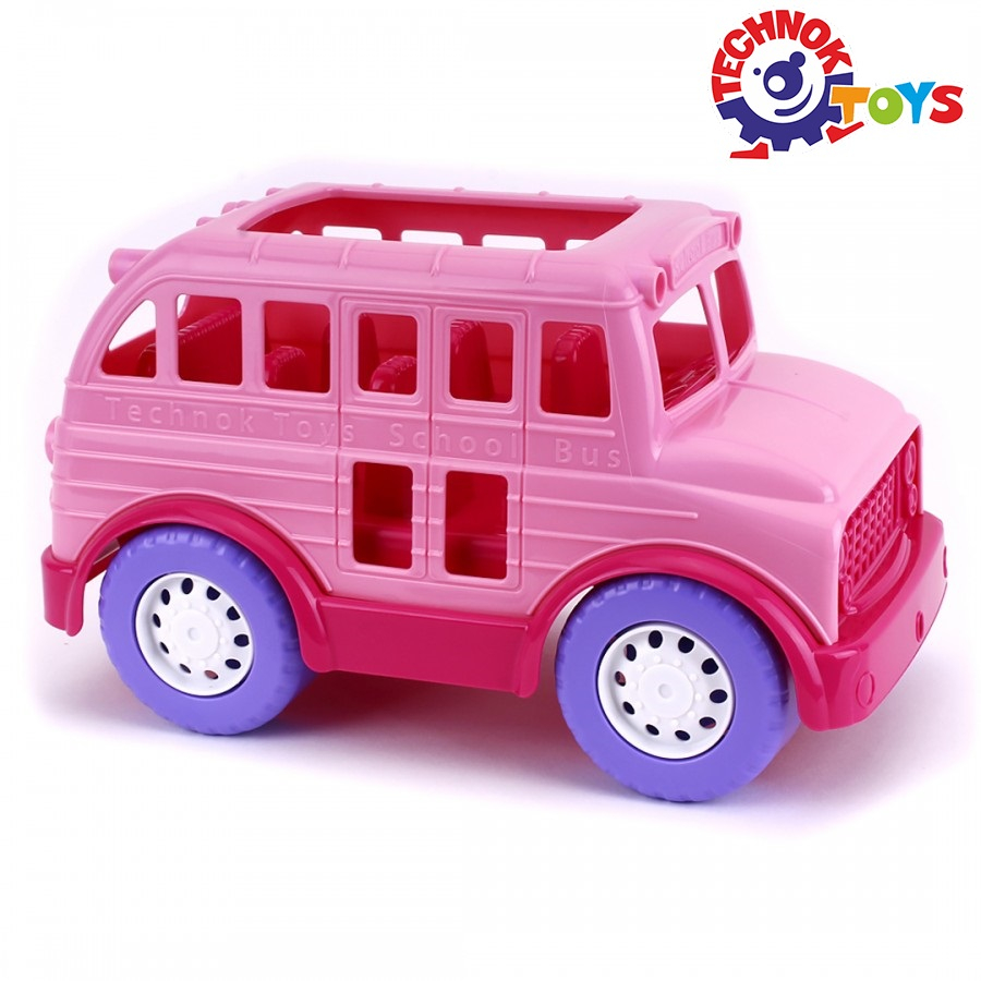 Училищен автобус, 27х15х14см, розов, TECHNOK, Украйна