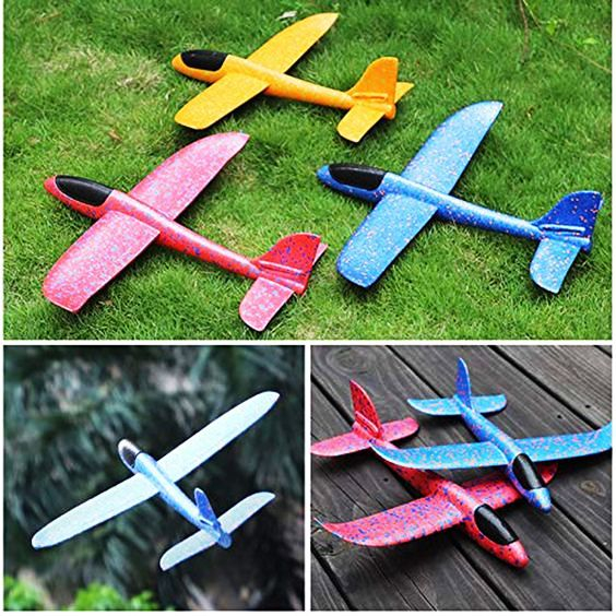 ГОЛЯМ дунапренов самолет, 48х46х12см, 5 цвята, стиропорен