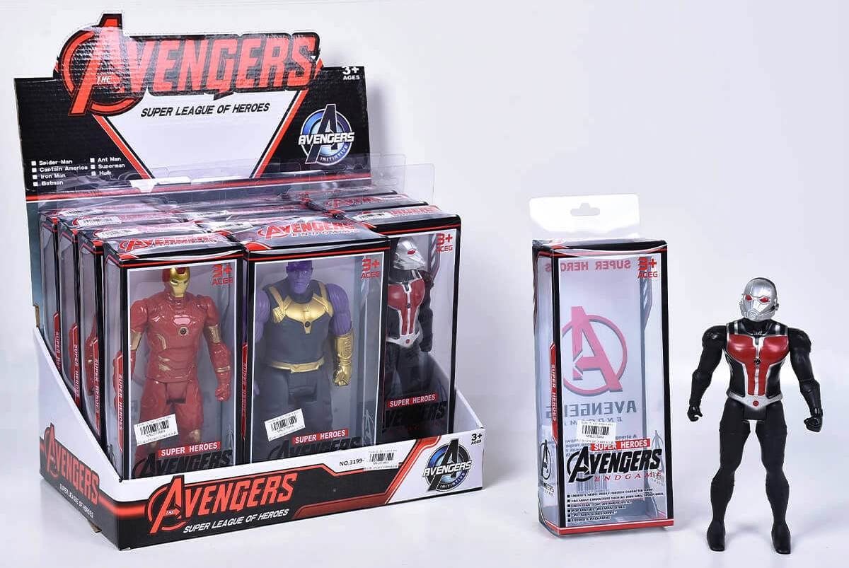 СВЕТЕЩА фигура на Супергерой, 3 вида, блистерна кутия