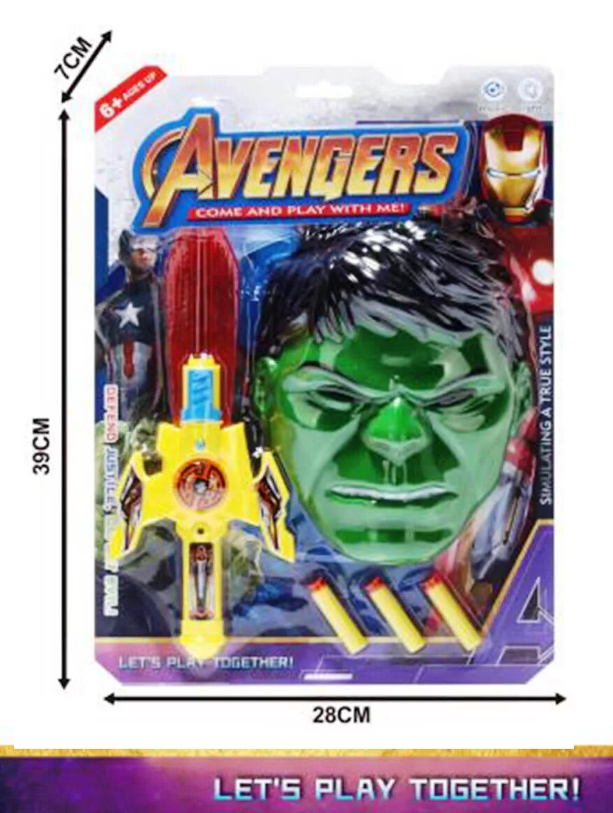 Светещ меч със звук и маска ЗЕЛЕН супергерой