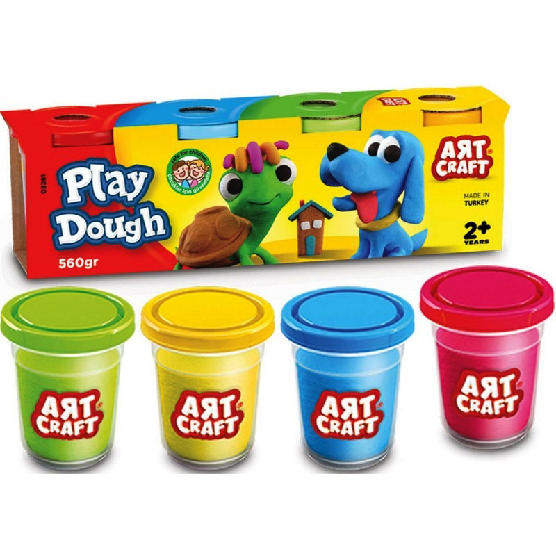 Комплект пълнител пластелин на растителна основа 4х140гр. DEDE