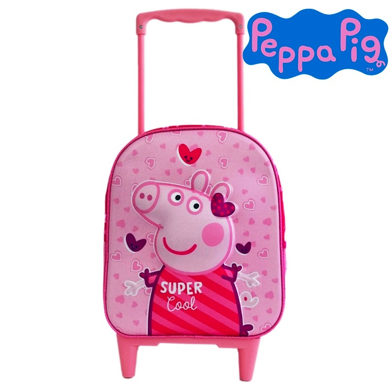 3D раница с колелца и телескопична дръжка Пепа Пиг, Peppa Pig