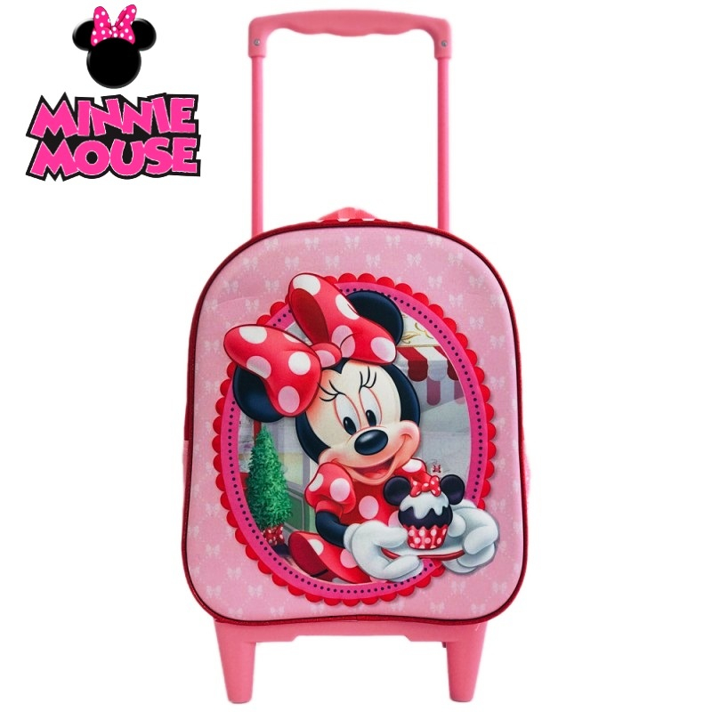 3D раница с колелца и телескопична дръжка Мини Маус, Minnie Mouse