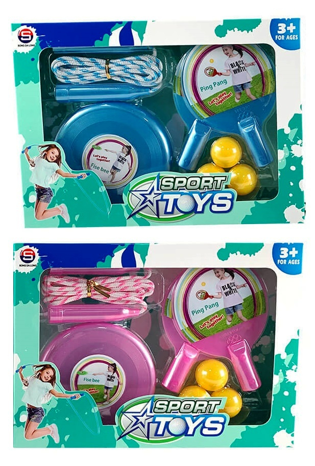 Комплект за спорт 3в1 - Тенис на маса, Фризби и Въже за скачане