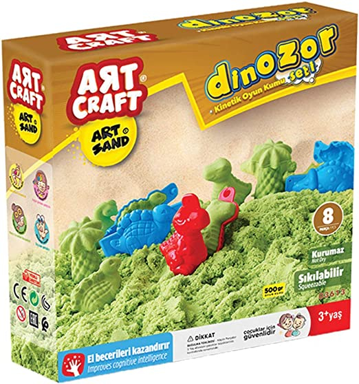 Магически Несъхнещ Пясък 500 г с 3D Динозаври DEDE