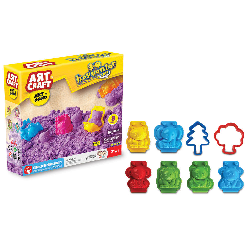 Кинетичен пясък с 3D формички животни, DEDE