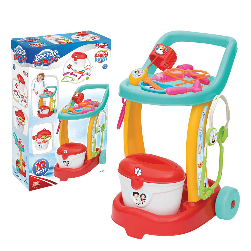 Комплект за почистване с количка на колелца и аксесоари, DEDE