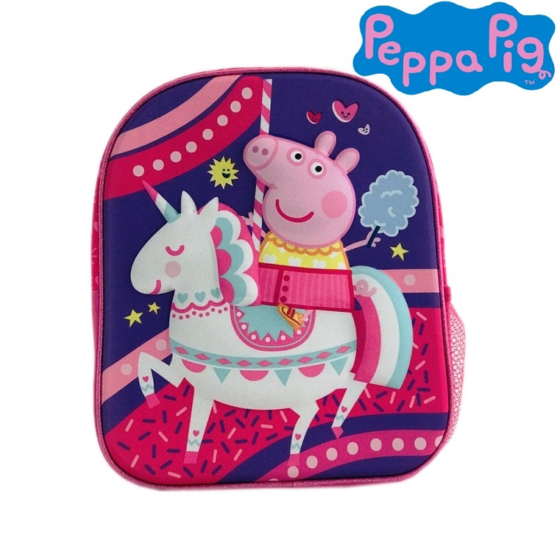 3D раница за детска градина Пепа Пиг Еднорог, Peppa Pig UNICORN