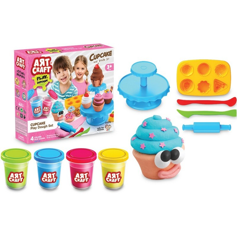 Комплект пластелини НАПРАВИ СИ САМ КЕКЧЕ с голяма форма и инструменти, DEDE