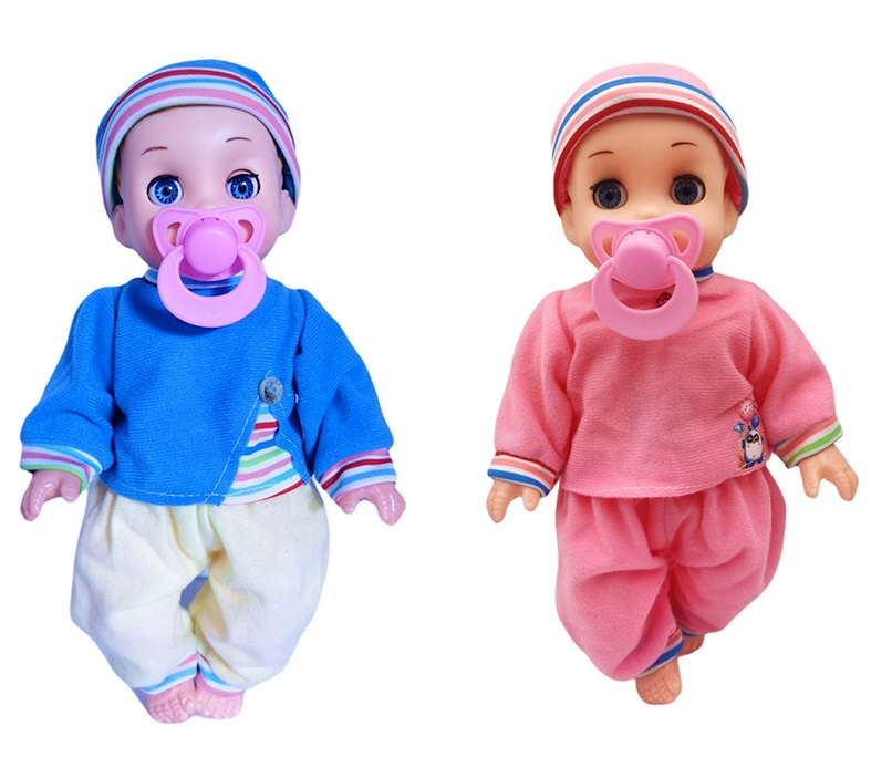 Бебе с шапка и биберон 30см, ЗВУК