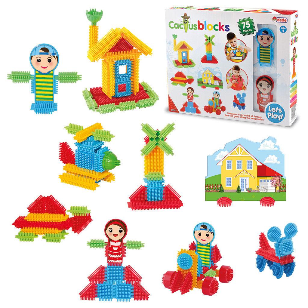 Конструктор Кактус - Град, 75 части, DEDE