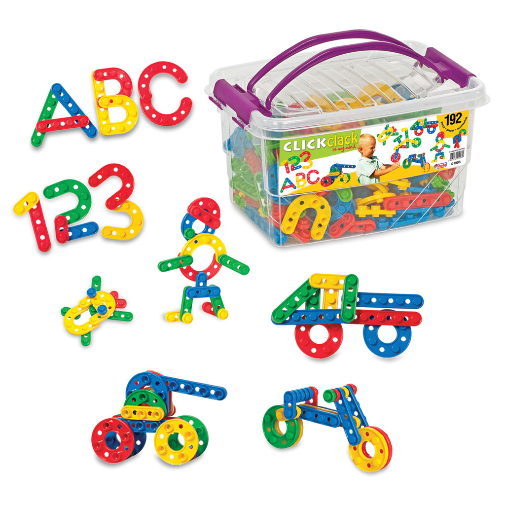 Конструктор Click clack, 192 части, DEDE