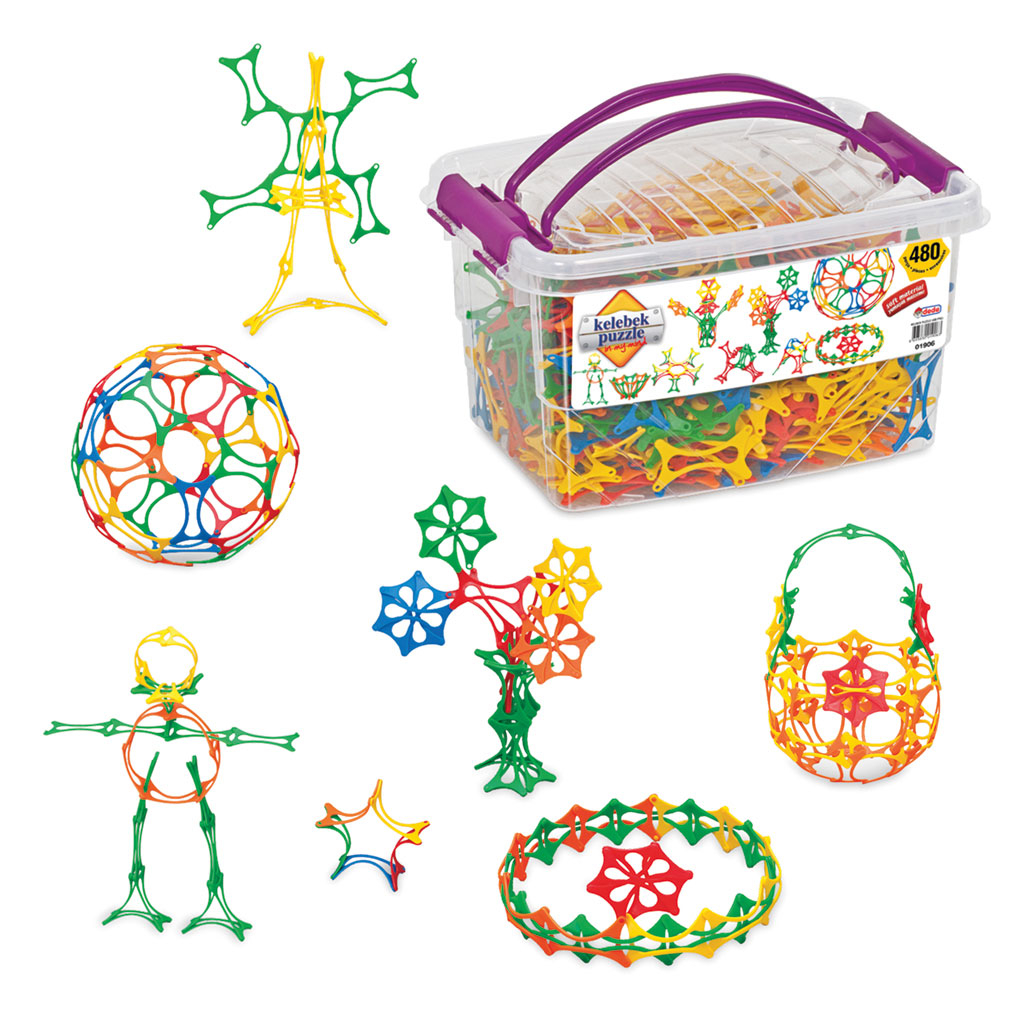 Конструктор - пъзел 2в1 в кутия, 480 части, DEDE