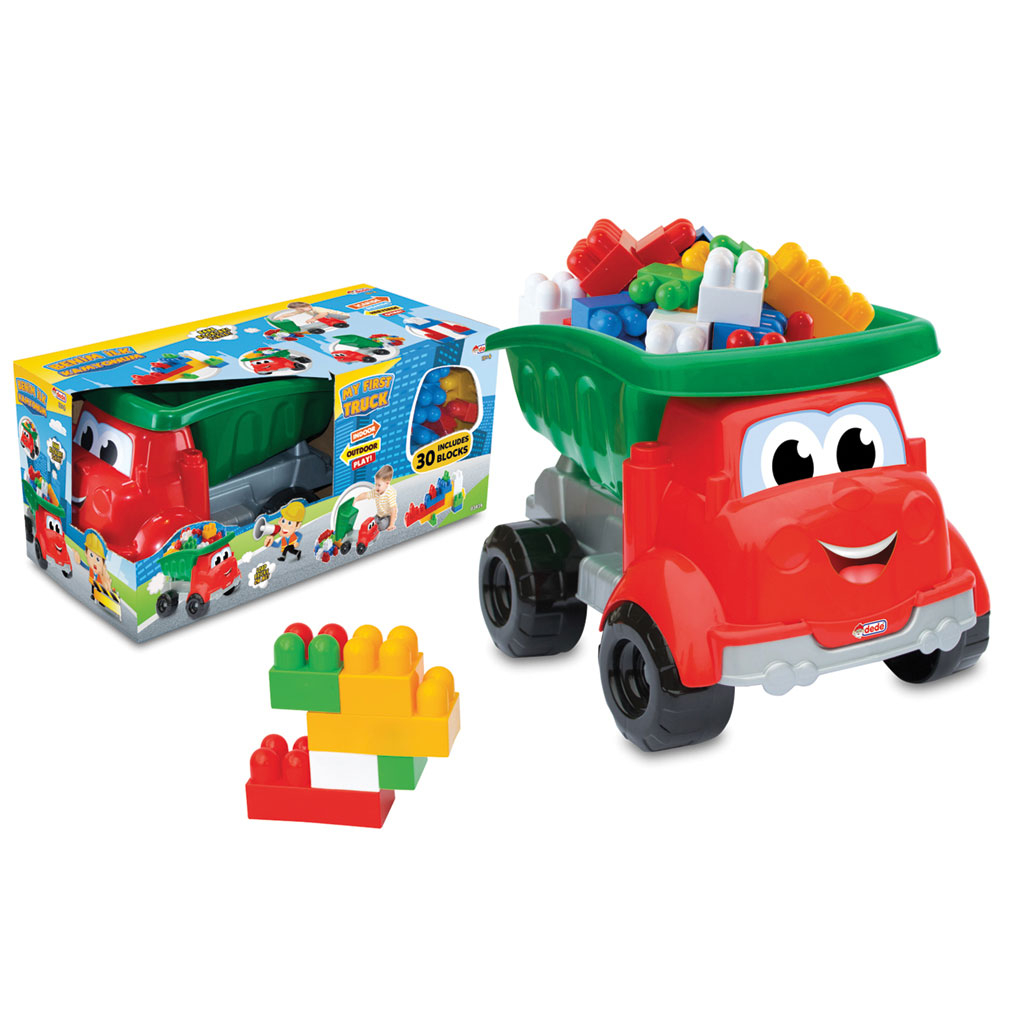 Самосвал - Конструктор с едри части, 30 части, DEDE