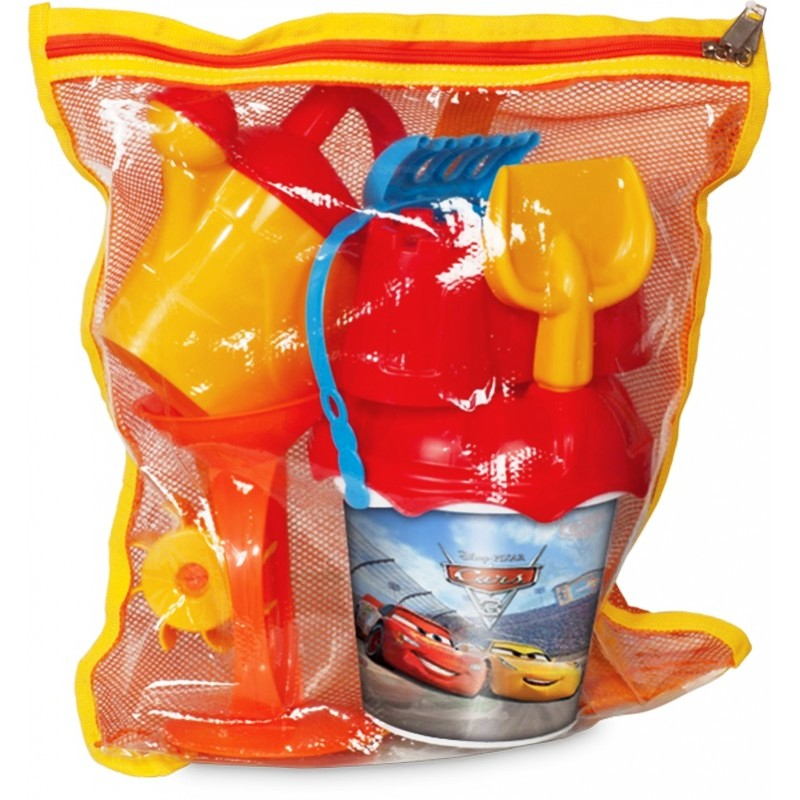 Cars ГОЛЯМ пясъчен комплект в раничка с аксесоари Колите, 30х15х35см, DEDE