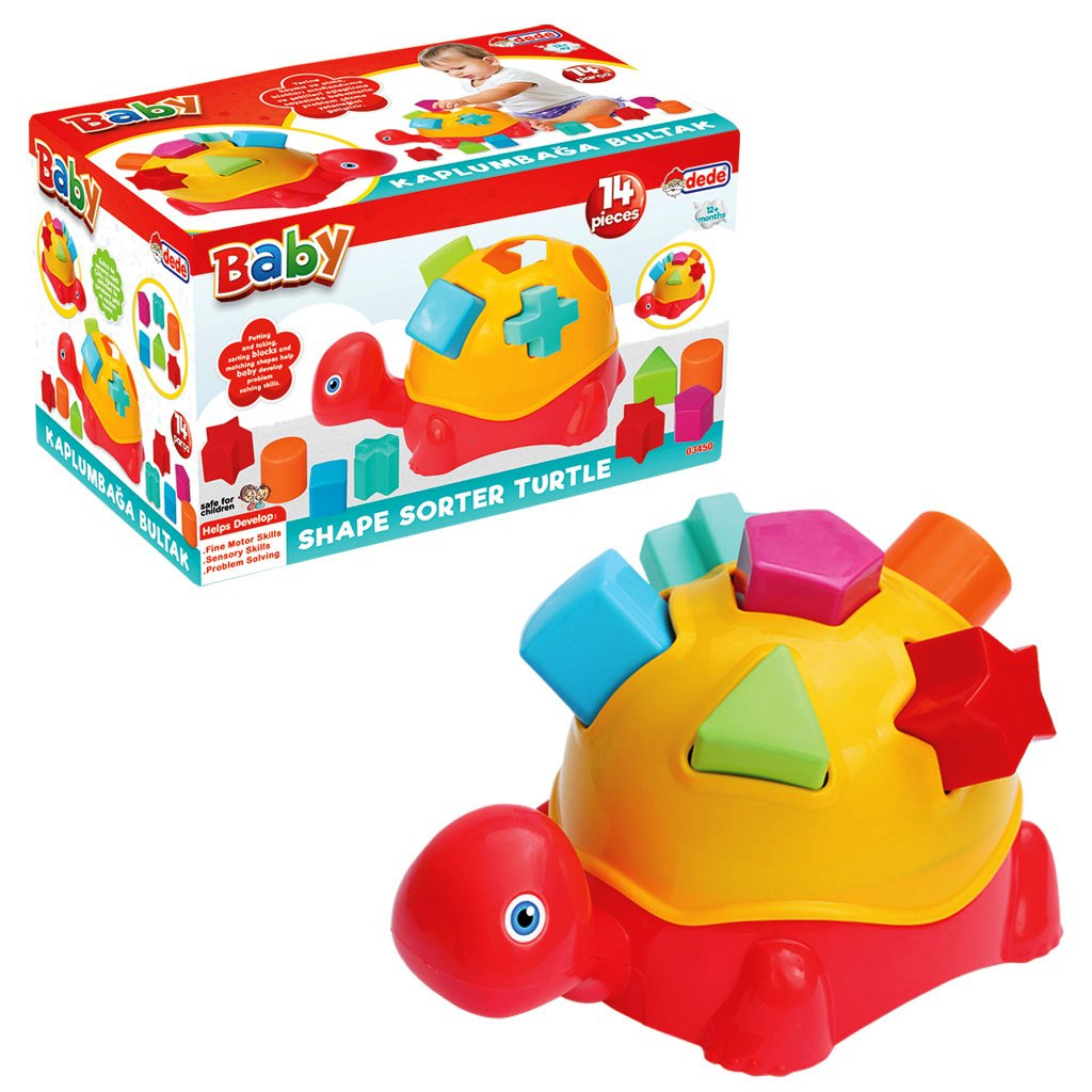 Комплект сортер костенурка с 14 елемента, 25х15х15см, DEDE