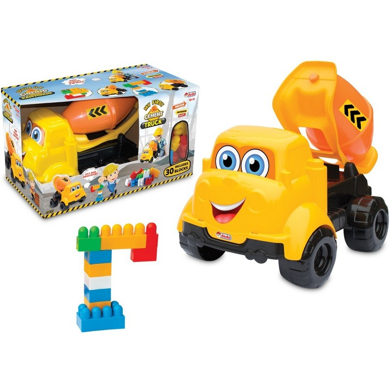 Бетоновоз - Конструктор с едри части, 30 части, DEDE
