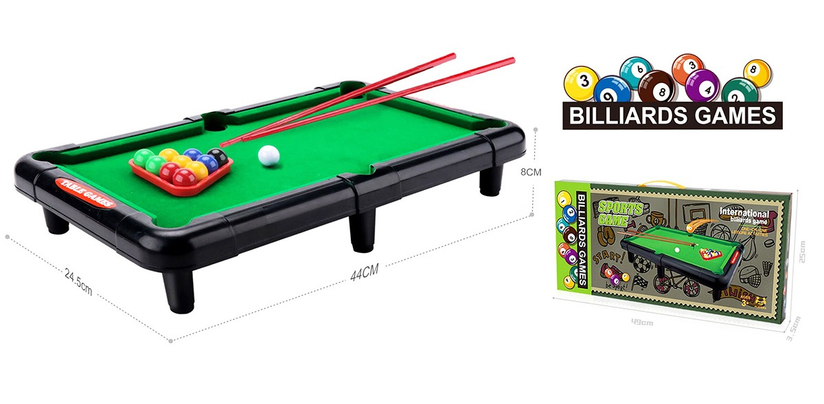 Мини билярд с 10+1 топки, 2 щеки и триъгълник