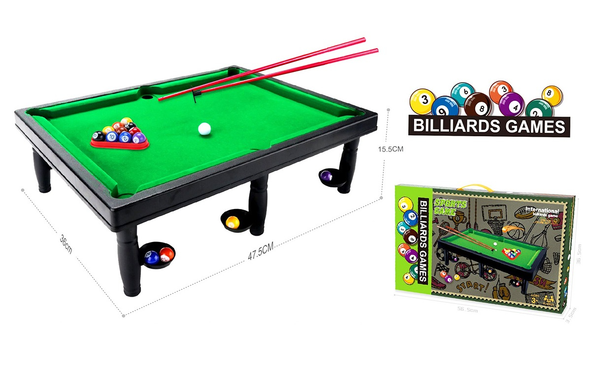 Среден билярд с 10+1 топки, 2 щеки и триъгълник