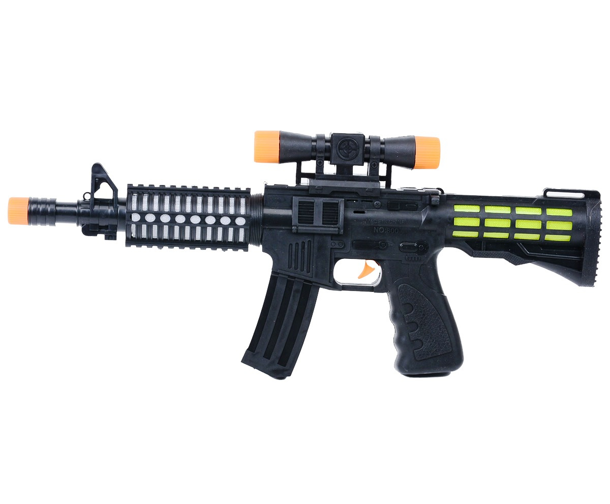 Черен автомат със ЗВУК и СВЕТЛИНИ, 40см