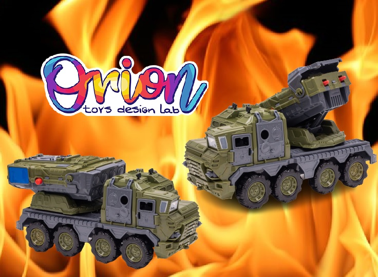 Установка за залпов огън с две мишени за изстрелване на ракети - Военен камион, ORION, Украйна