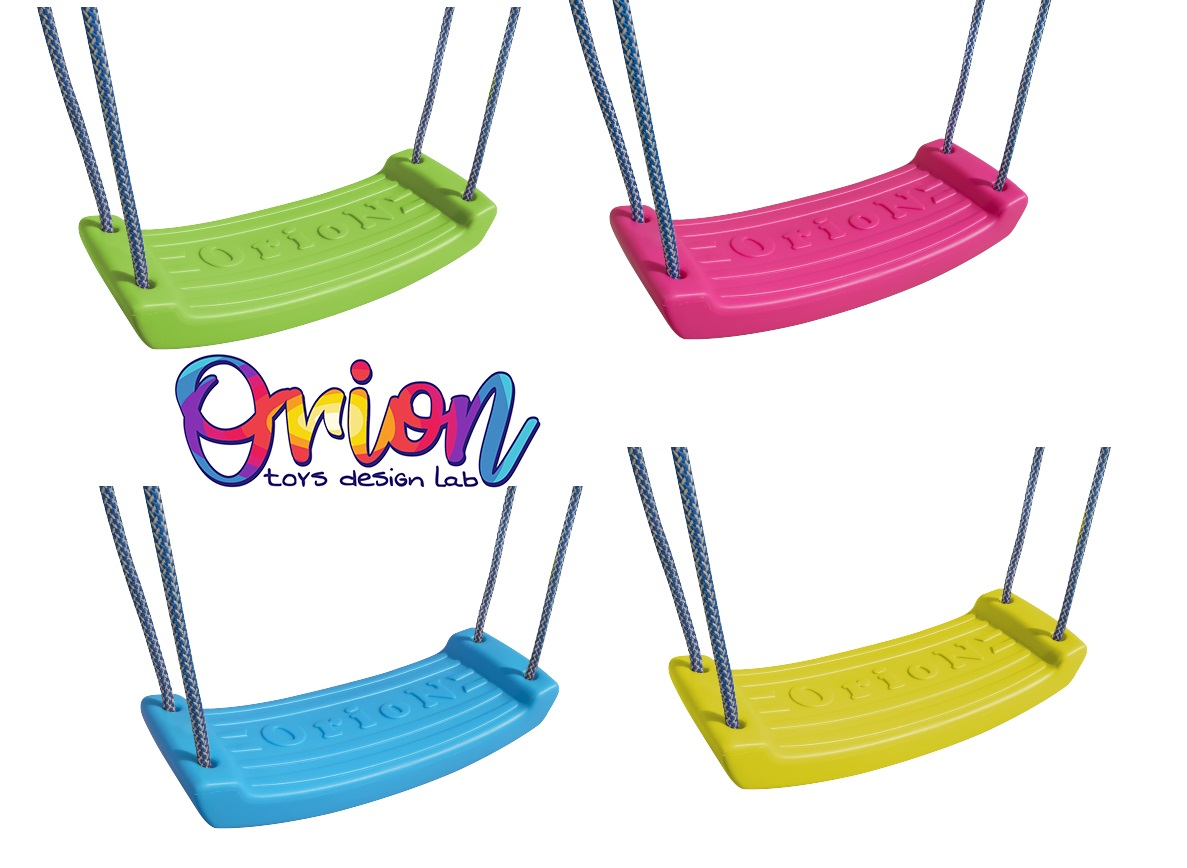 Люлка седло с въже 160см и метални халки, 4 цвята, до 30кг, ORION, Украйна