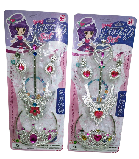 Комплект бижута и корона с камъни