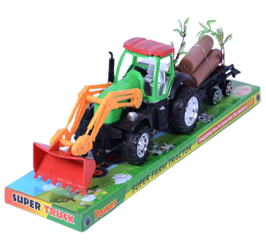 Трактор с ремарке и дърва