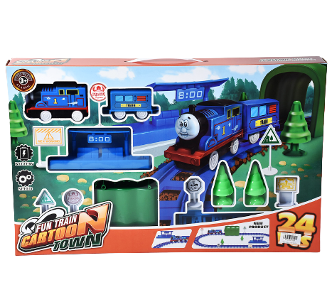 Влак с очи и релси 24 части