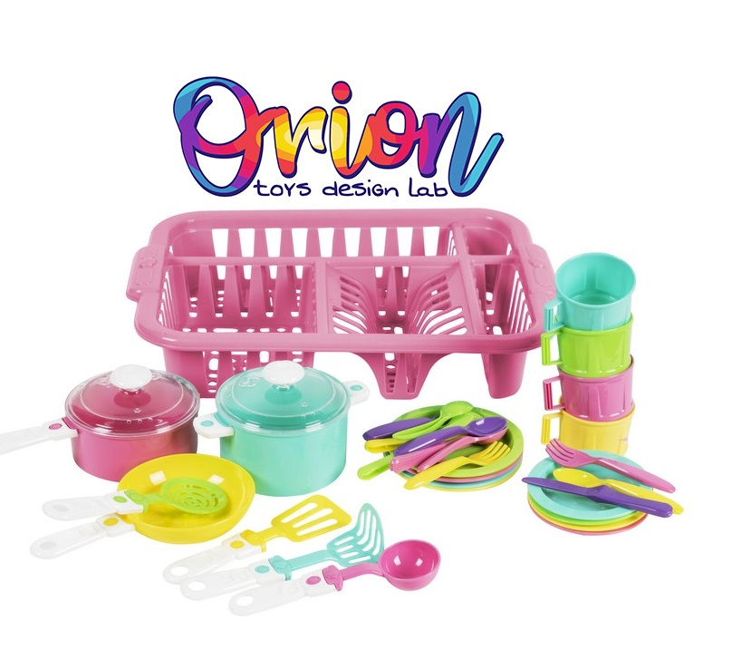 Комплект сушилник със съдове, 26 части, два цвята, ORION, Украйна