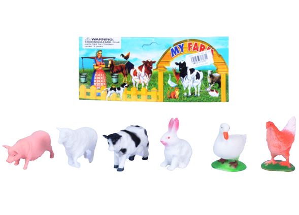 Комплект домашни животни от фермата 6 броя