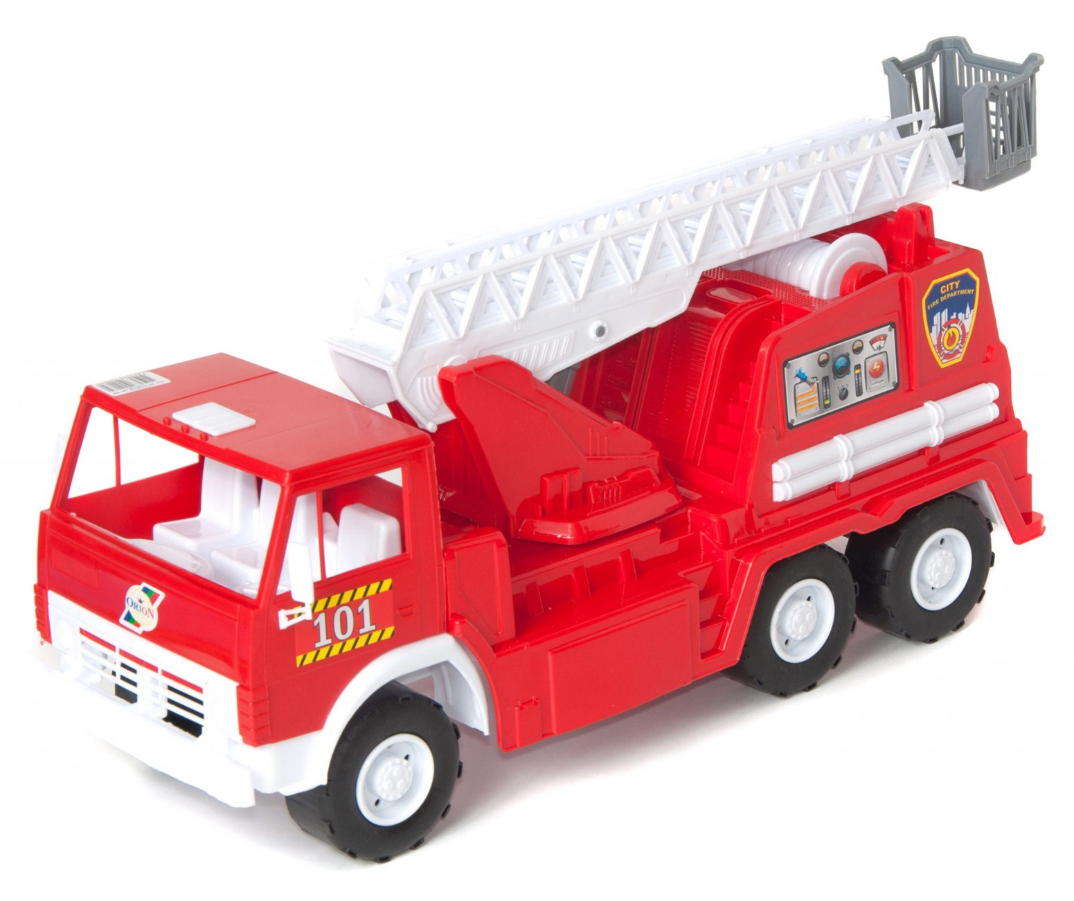 ГОЛЯМА Пожарна KAMAZ с телескопична стълба, пожарникарски камион КАМАЗ, 53х26х20см, ORION, Украйна