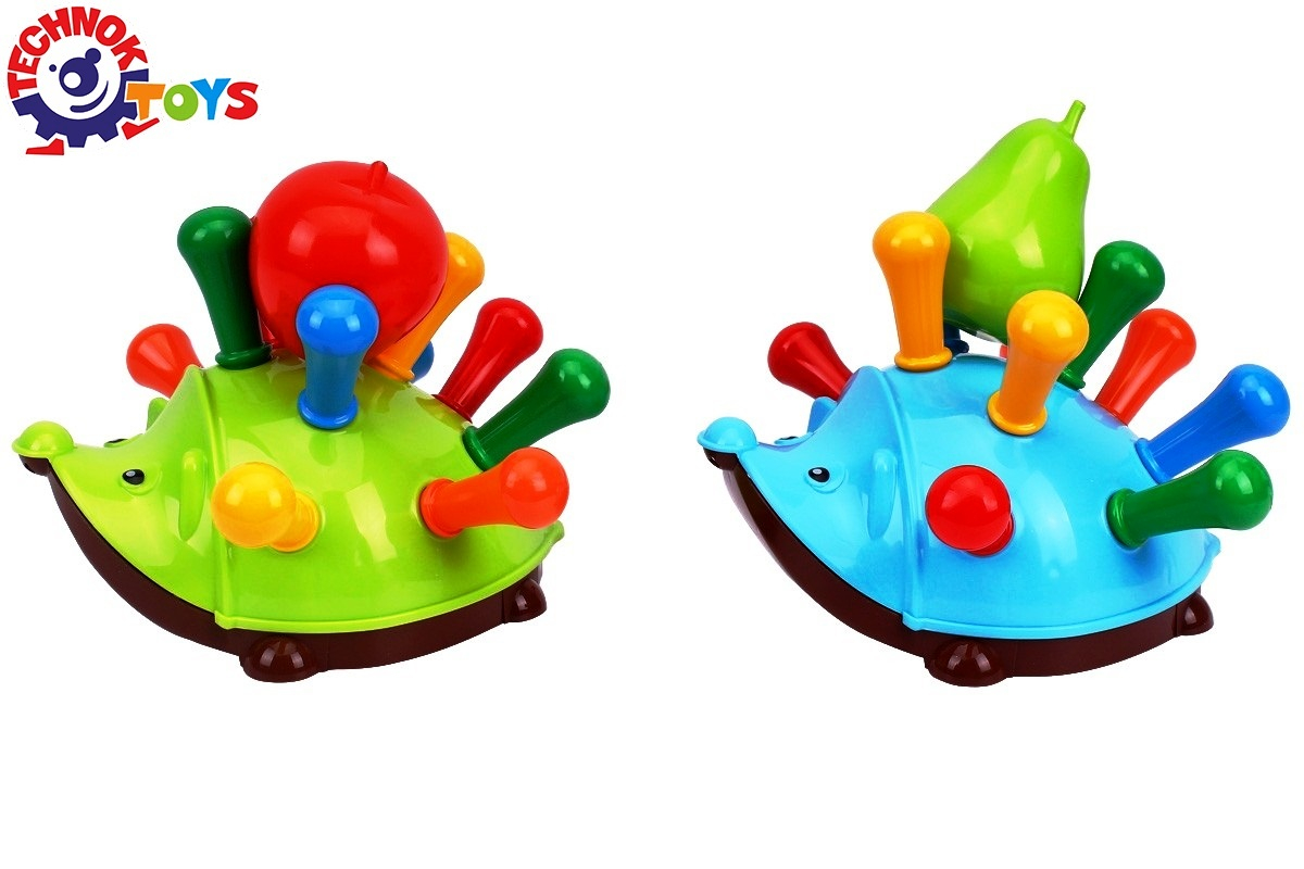 Таралеж сортер с плодове, 2 цвята, 21х20х17см, TECHNOK, Украйна