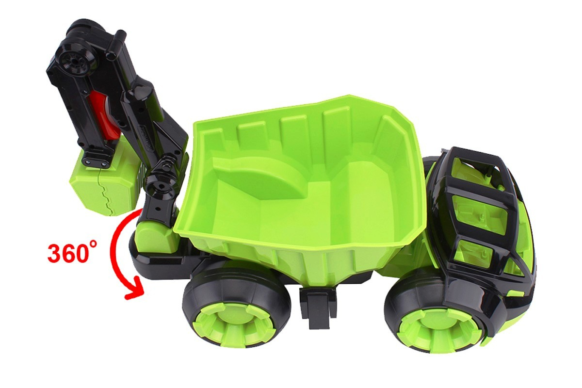 Камион самосвал със странично изсипване и отваряща се щипка, 2 цвята, 47х27х26см, TECHNOK, Украйна