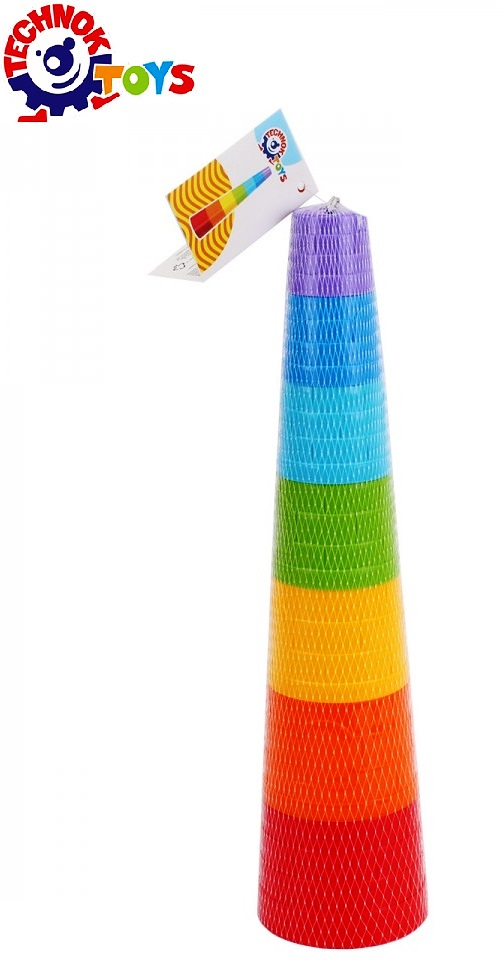 Пирамида със 7 чашки тип замък, 39х10х10см, TECHNOK, Украйна