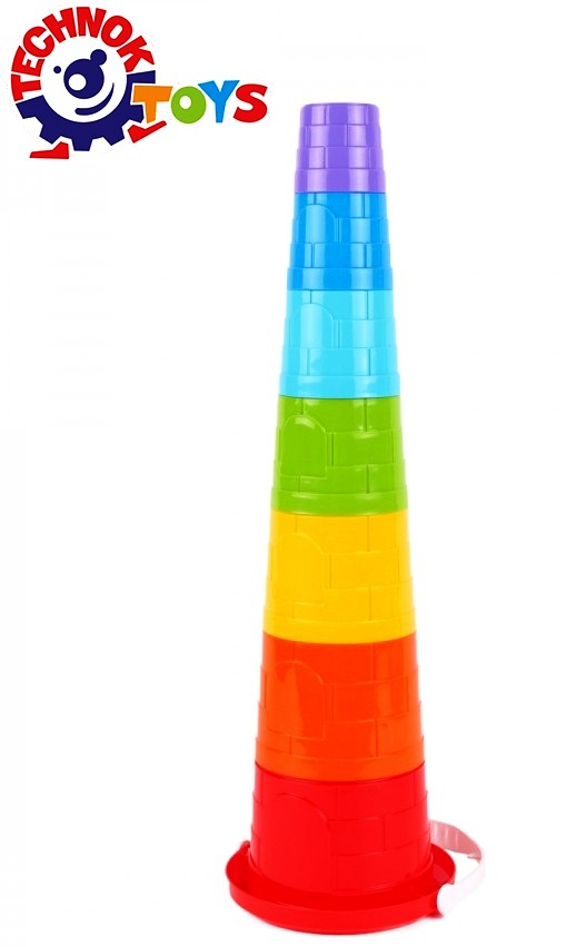 Пирамида кофа с 7 кръгли чашки тип замък, 39х10х10см, TECHNOK, Украйна