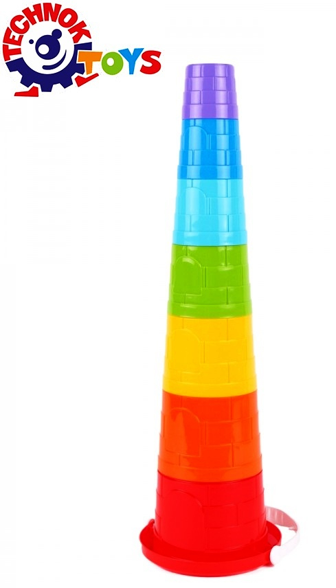 Пирамида кофа с 7 квадратни чашки тип замък, 39х11х11см, TECHNOK, Украйна